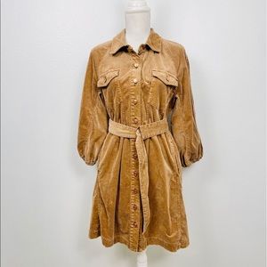 Anthropology Pilcro Corduroy ShirtDress